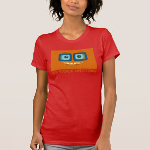 Camiseta O t-shirt das mulheres alaranjadas da banda do