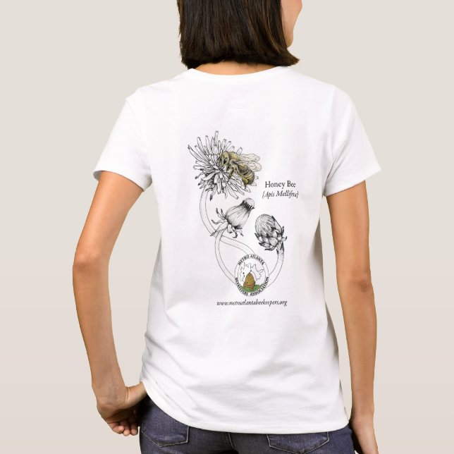 Camiseta O t-shirt das mulheres básicas de MABA (Verso)