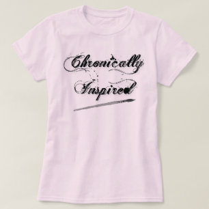 Camiseta O t-shirt das mulheres Cursive crônica inspiradas