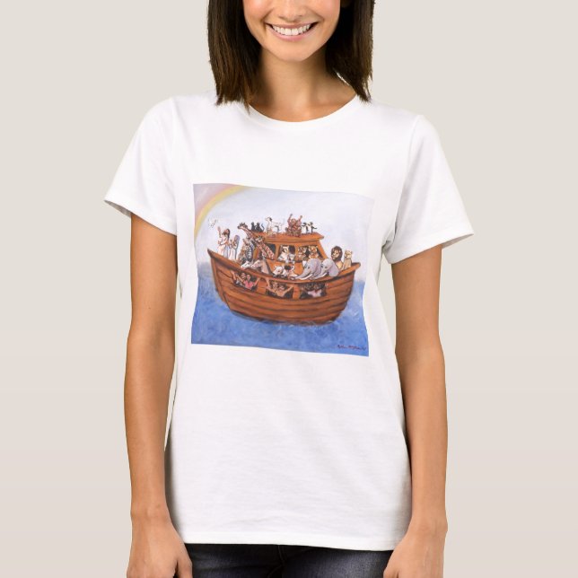 Camiseta O t-shirt das mulheres da arca de Noah (Frente)