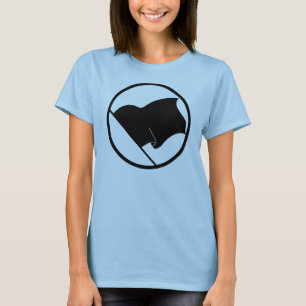 Camiseta O t-shirt das mulheres da bandeira negra do