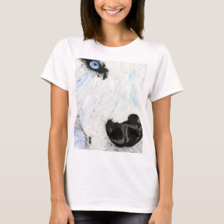 Camiseta O t-shirt das mulheres da cara do lobo
