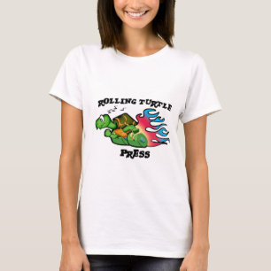 Camiseta O t-shirt das mulheres da imprensa da tartaruga do