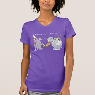 Camiseta O t-shirt das mulheres da música dos animais