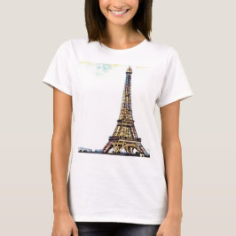 Camiseta O t-shirt das mulheres da torre Eiffel