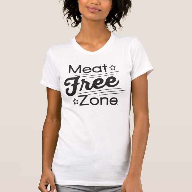 Camiseta O t-shirt das mulheres da zona franca da carne (Frente)
