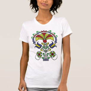 Camiseta O t-shirt das mulheres das tulipas do o do pote