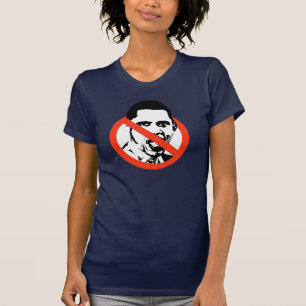 CAMISETA O T-SHIRT DAS MULHERES DE ANTI-OBAMA