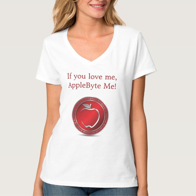 Camiseta O t-shirt das mulheres de AppleByte (Frente)