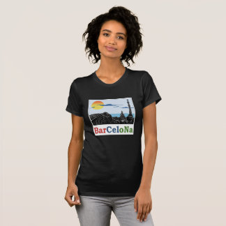 Camiseta O t-shirt das mulheres de Barcelona