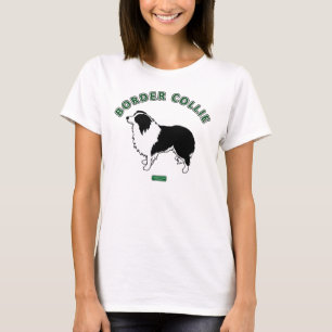 Camiseta O t-shirt das mulheres de border collie (branco)