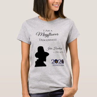 Camiseta O t-shirt das mulheres de John Howland Mayflower