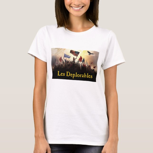 Camiseta O t-shirt das mulheres de Les Deplorables (Frente)