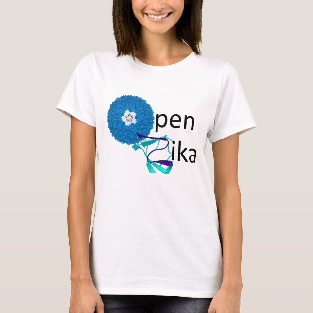 Camiseta O t-shirt das mulheres de OpenZika (Frente)
