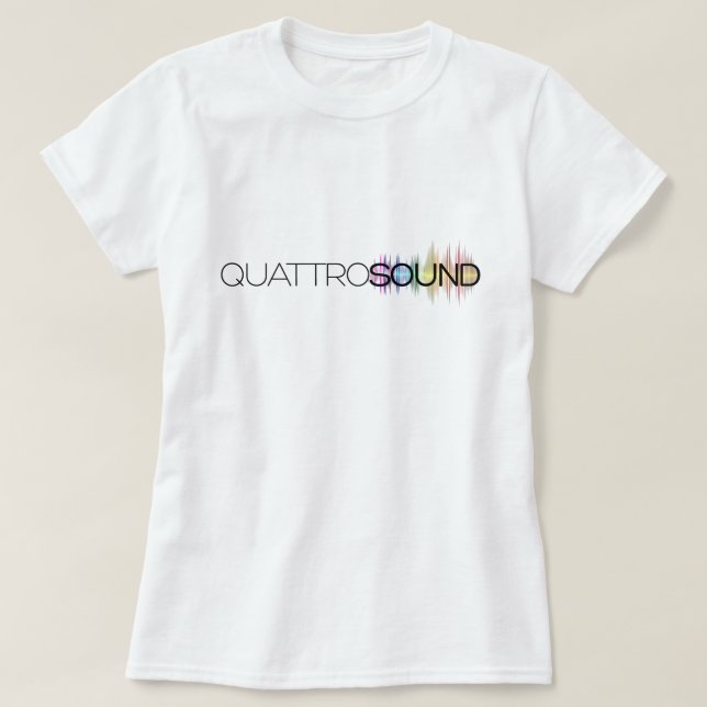 CAMISETA O T-SHIRT DAS MULHERES DE QUATTROSOUND (Frente do Design)