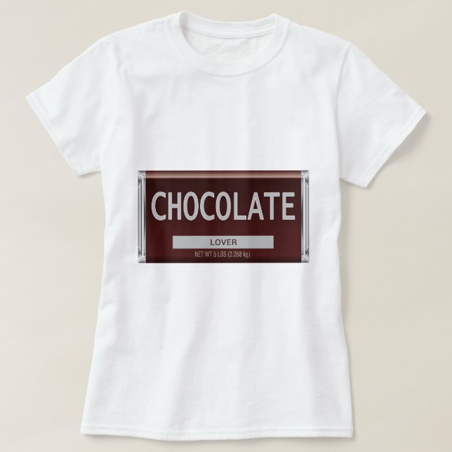 Camiseta O t-shirt das mulheres do amante do chocolate (Frente do Design)