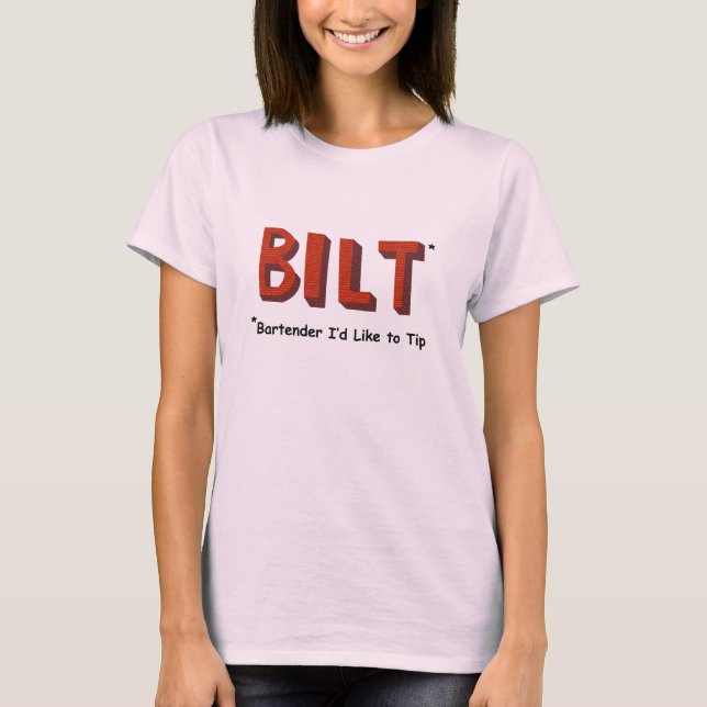 Camiseta O t-shirt das mulheres do barman de BILT (Frente)