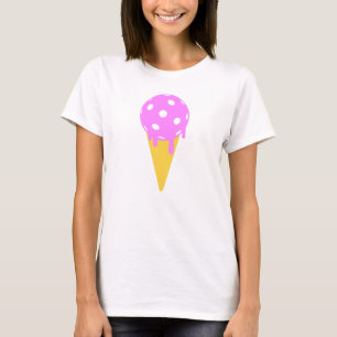 Camiseta O t-shirt das mulheres do cone do sorvete do verã