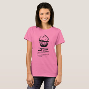 Camiseta O t-shirt das mulheres do cupcake da margarida da