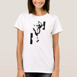 Camiseta O t-shirt das mulheres do design de B&W Geo