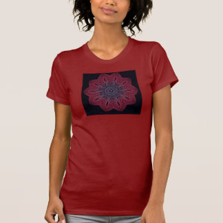 Camiseta O t-shirt das mulheres do Fractal (flor XZK do