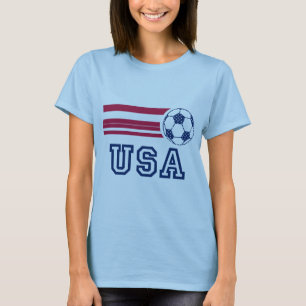 Camiseta O t-shirt das mulheres do futebol dos EUA