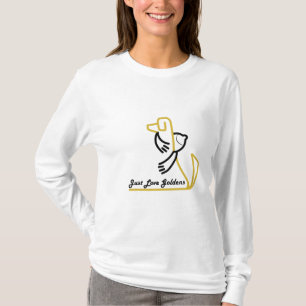 Camiseta O t-shirt das mulheres do golden retriever, Hanes