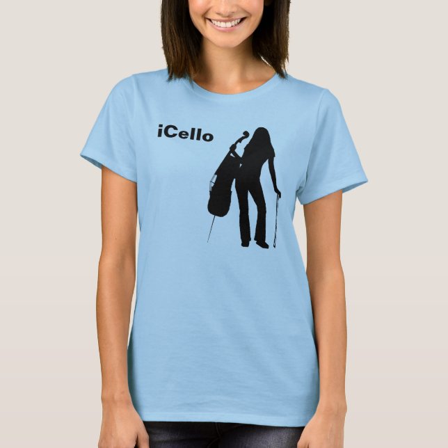 Camiseta o t-shirt das mulheres do iCello (Frente)