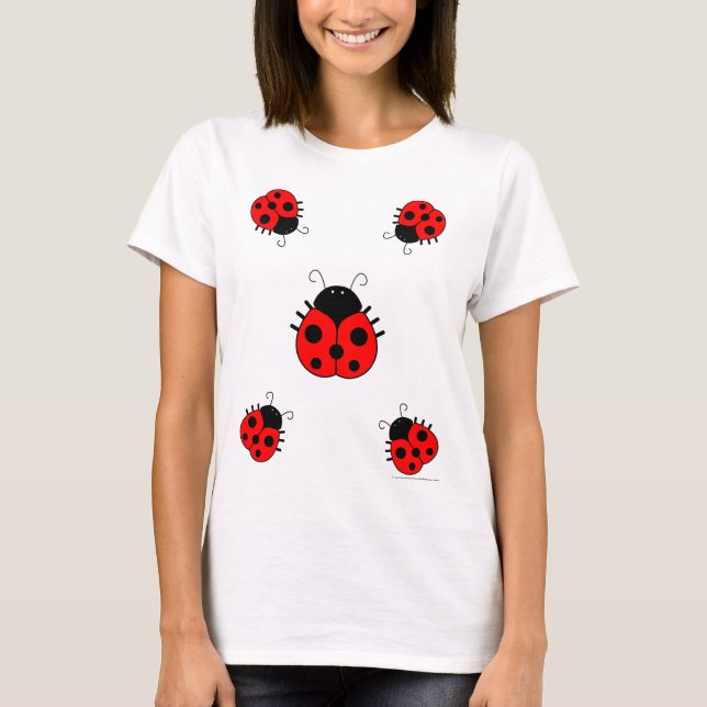 Camiseta O t-shirt das mulheres do joaninha (Frente)
