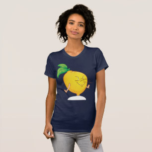 Camiseta O t-shirt das mulheres do limão dos desenhos