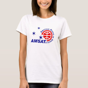 Camiseta O t-shirt das mulheres do logotipo de AMSAT
