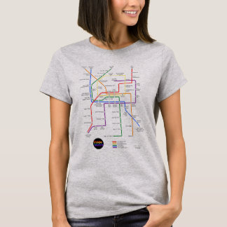 Camiseta O t-shirt das mulheres do metro do orgulho