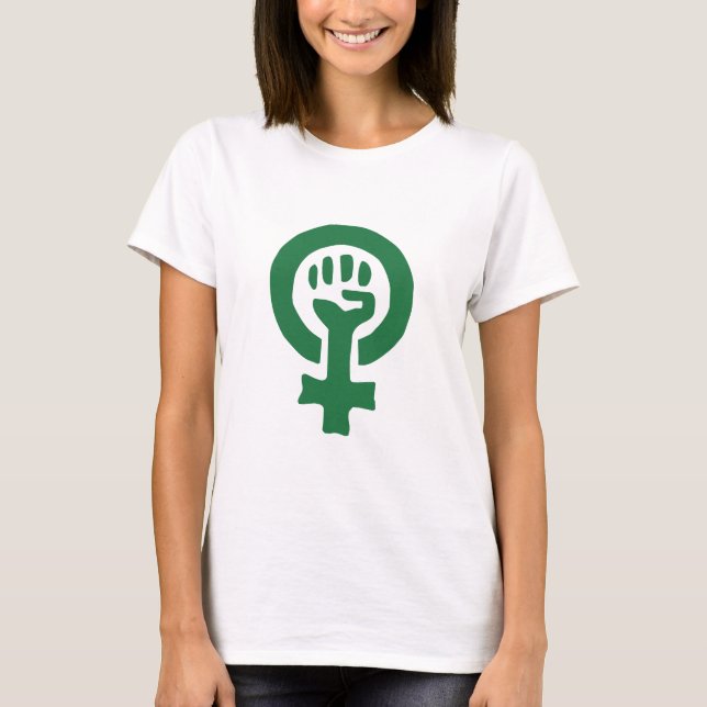 Camiseta O t-shirt das mulheres do poder da mulher (Frente)