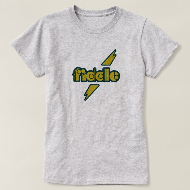 Camiseta O t-shirt das mulheres do poder do violino (Frente do Design)