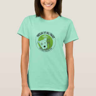 Camiseta O t-shirt das mulheres do projeto do pitbull de