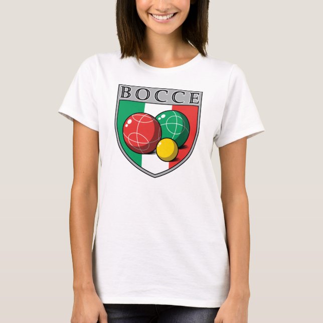 Camiseta O t-shirt das mulheres do protetor de Bocce (Frente)