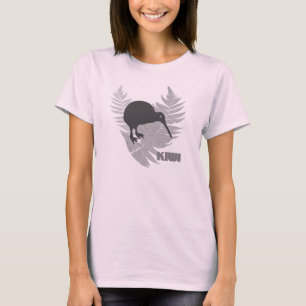 Camiseta O t-shirt das mulheres do quivi da samambaia de
