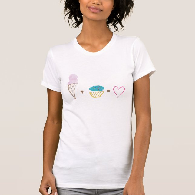 Camiseta O t-shirt das mulheres doces do amor (Frente)