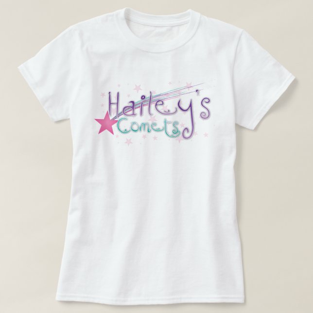 Camiseta o t-shirt das mulheres dos cometas dos hailey (Frente do Design)