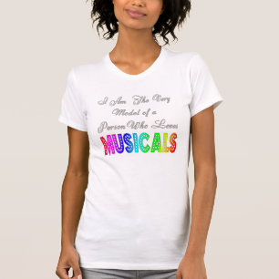 Camiseta O t-shirt das mulheres dos Musicals dos amores