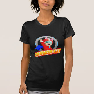Camiseta O t-shirt das mulheres escuras do gato do canhão!