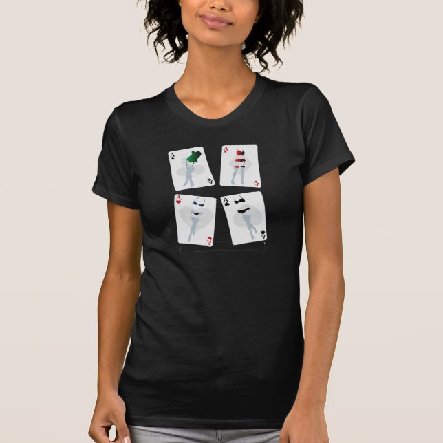 Camiseta O t-shirt das mulheres extravagantes dos cartões (Frente)