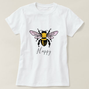 Camiseta O t-shirt das mulheres felizes da abelha