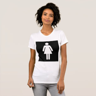 Camiseta O t-shirt das mulheres fêmeas do símbolo