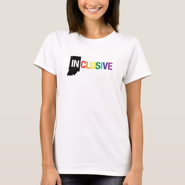 Camiseta O t-shirt das mulheres inclusivas de Indiana | (Frente)