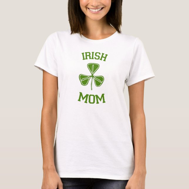 Camiseta O t-shirt das mulheres irlandesas do verde da mamã (Frente)
