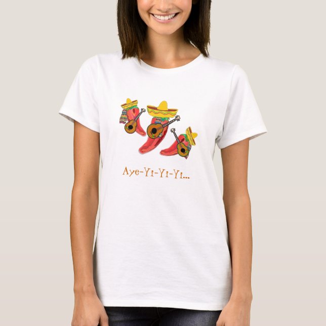 Camiseta O t-shirt das mulheres, Mariachi une-se, (Frente)