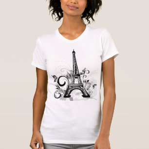 Camiseta O t-shirt das mulheres que caracteriza a torre