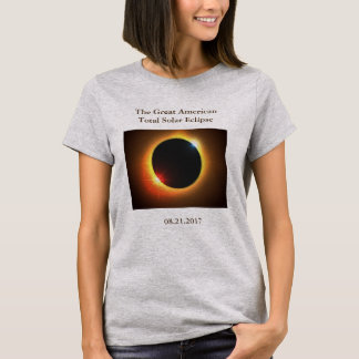 Camiseta O t-shirt das mulheres totais do eclipse solar