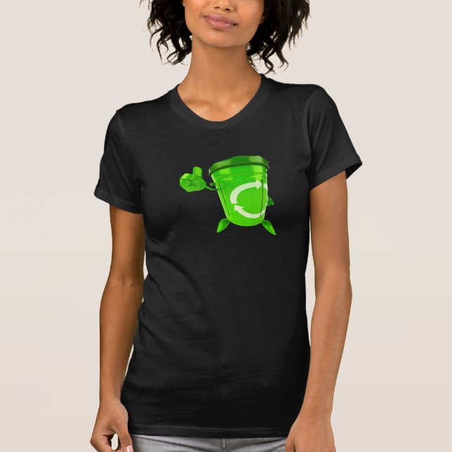 Camiseta O t-shirt das mulheres verdes da caixa de (Frente)